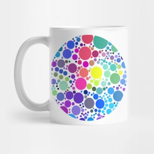 Multicolored Polka Dots Pattern Design Mug